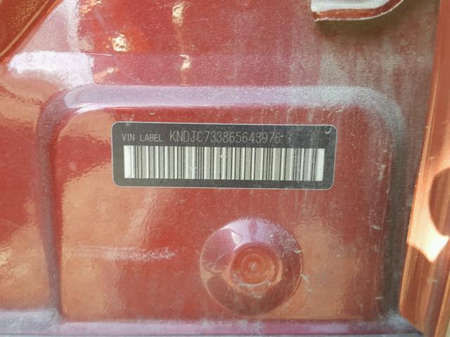 KNDJC733865643976 - 2006 KIA SORENTO EX RED photo 10