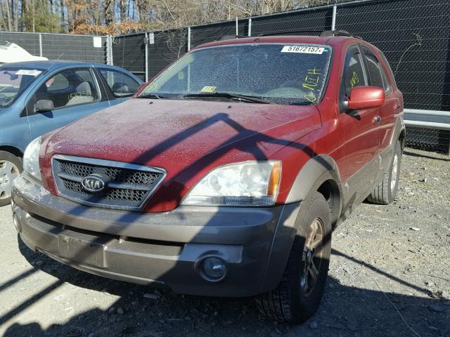 KNDJC733865643976 - 2006 KIA SORENTO EX RED photo 2