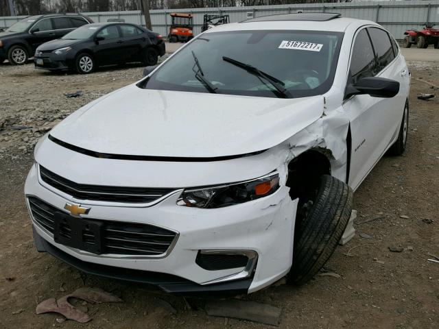 1G1ZB5ST0HF147104 - 2017 CHEVROLET MALIBU LS WHITE photo 2