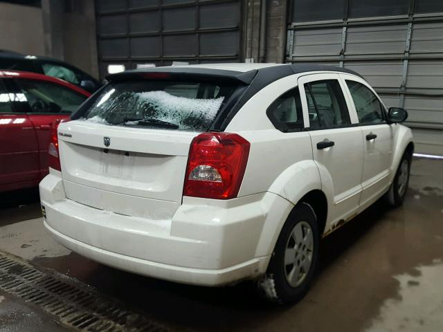 1B3HB28B57D287967 - 2007 DODGE CALIBER WHITE photo 4