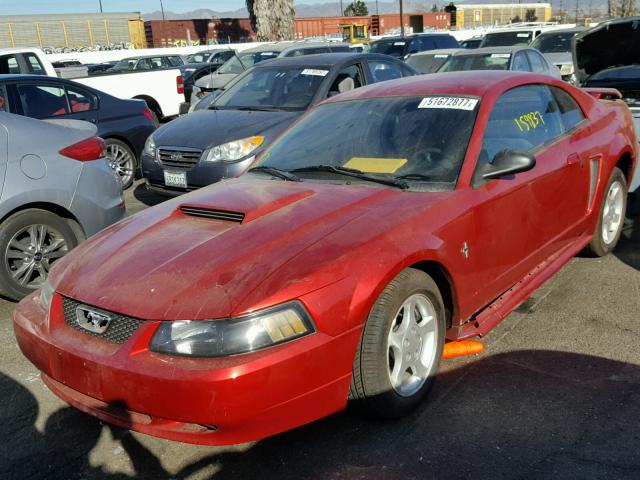 1FAFP40431F112912 - 2001 FORD MUSTANG RED photo 2