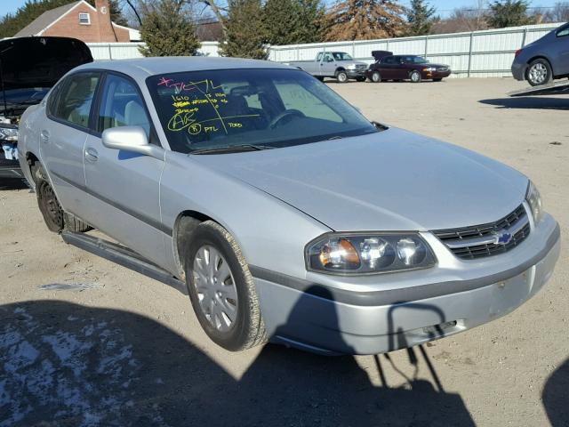 2G1WF55E139142418 - 2003 CHEVROLET IMPALA SILVER photo 1