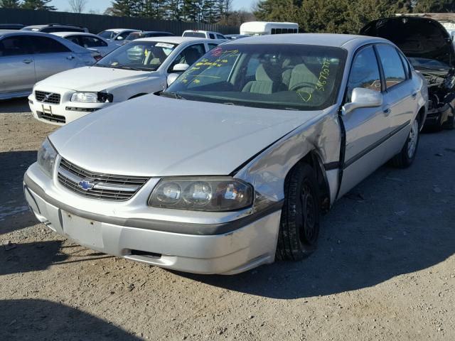 2G1WF55E139142418 - 2003 CHEVROLET IMPALA SILVER photo 2