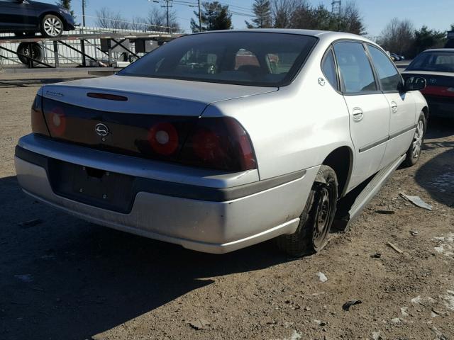 2G1WF55E139142418 - 2003 CHEVROLET IMPALA SILVER photo 4