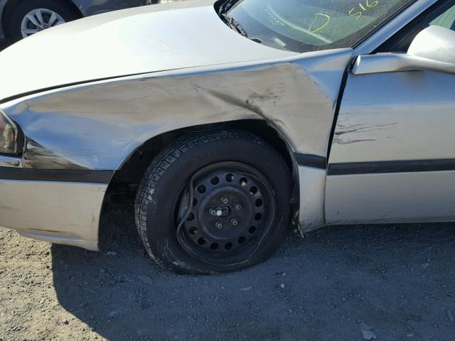 2G1WF55E139142418 - 2003 CHEVROLET IMPALA SILVER photo 9