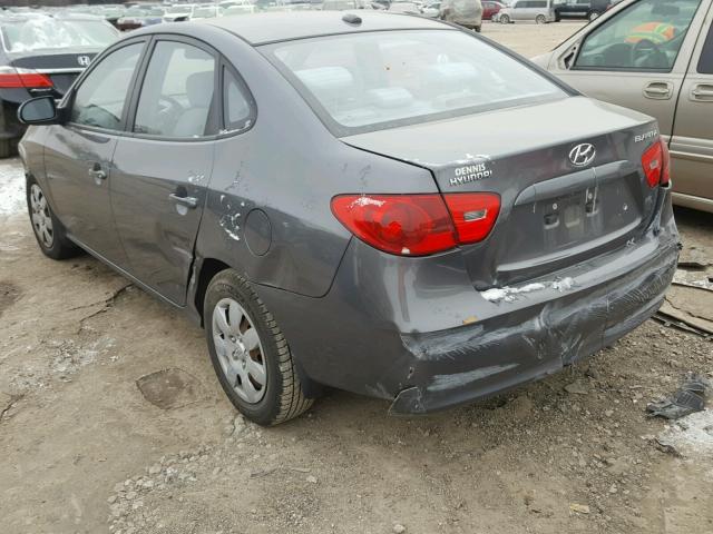 KMHDU46D08U514339 - 2008 HYUNDAI ELANTRA GL GRAY photo 3