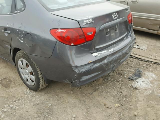 KMHDU46D08U514339 - 2008 HYUNDAI ELANTRA GL GRAY photo 9