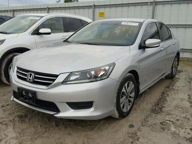 1HGCR2F37EA189913 - 2014 HONDA ACCORD LX SILVER photo 2