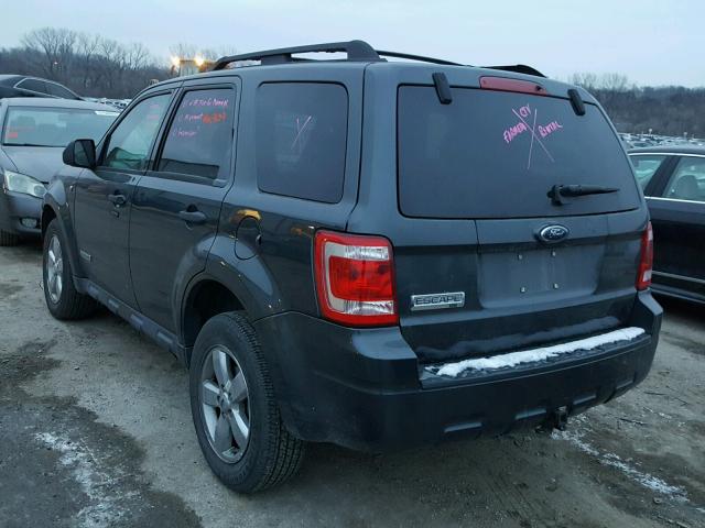 1FMCU03178KE82984 - 2008 FORD ESCAPE XLT GRAY photo 3