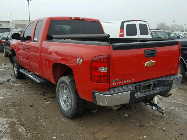 1GCSKSE35AZ129074 - 2010 CHEVROLET SILVERADO RED photo 3