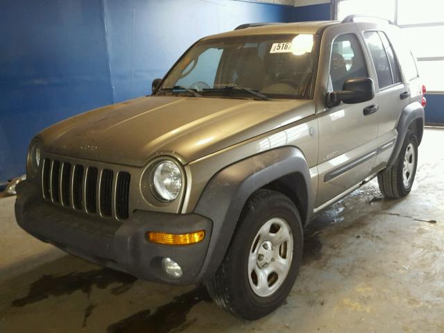 1J4GL48K74W266583 - 2004 JEEP LIBERTY SP TAN photo 2