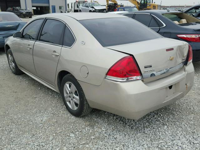 2G1WA5EK6A1119748 - 2010 CHEVROLET IMPALA LS TAN photo 3