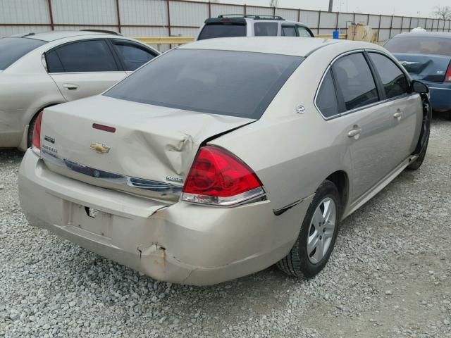 2G1WA5EK6A1119748 - 2010 CHEVROLET IMPALA LS TAN photo 4