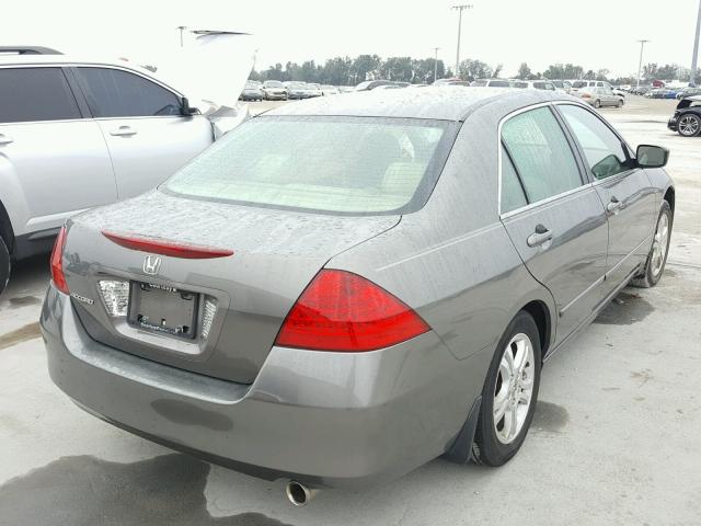 1HGCM56776A045251 - 2006 HONDA ACCORD EX GRAY photo 4