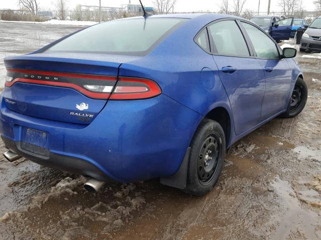 1C3CDFBH3DD270902 - 2013 DODGE DART SXT BLUE photo 4