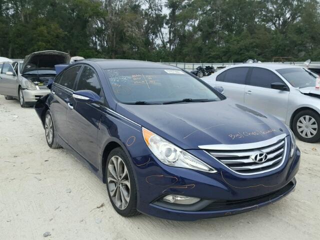 5NPEC4AC1EH916516 - 2014 HYUNDAI SONATA SE BLUE photo 1