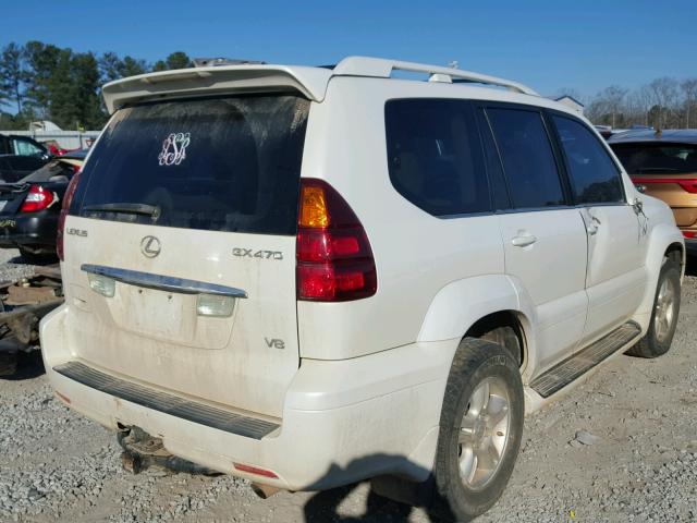 JTJBT20X260098429 - 2006 LEXUS GX 470 WHITE photo 4