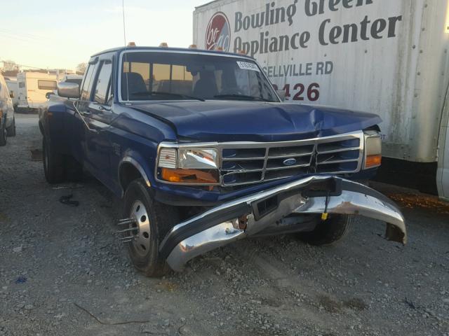 1FTJX35FXTEA64441 - 1996 FORD F350 BLUE photo 1