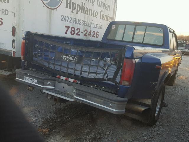 1FTJX35FXTEA64441 - 1996 FORD F350 BLUE photo 4