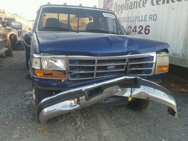 1FTJX35FXTEA64441 - 1996 FORD F350 BLUE photo 9