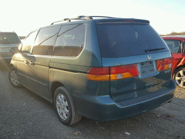 2HKRL18602H588453 - 2002 HONDA ODYSSEY EX GREEN photo 3