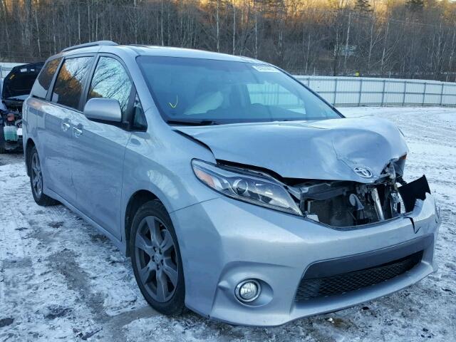 5TDXZ3DC3HS782944 - 2017 TOYOTA SIENNA SE SILVER photo 1