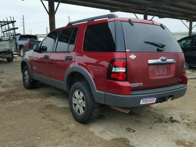 1FMEU63E86UA68161 - 2006 FORD EXPLORER X RED photo 3