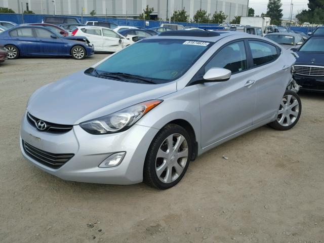 KMHDH4AE2CU443223 - 2012 HYUNDAI ELANTRA GL GRAY photo 2