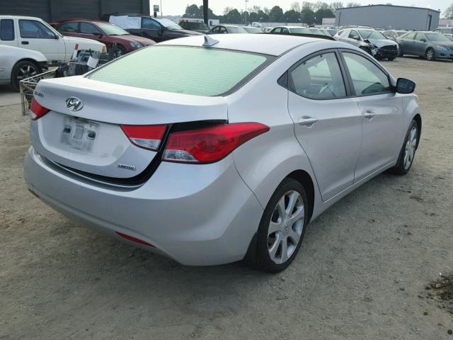 KMHDH4AE2CU443223 - 2012 HYUNDAI ELANTRA GL GRAY photo 4