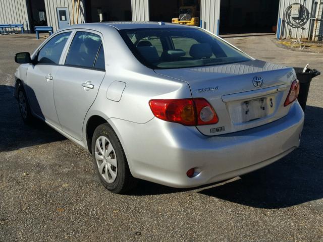 JTDBL40E59J028046 - 2009 TOYOTA COROLLA BA SILVER photo 3