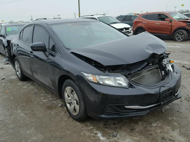 2HGFB2F53EH509376 - 2014 HONDA CIVIC LX BLACK photo 1