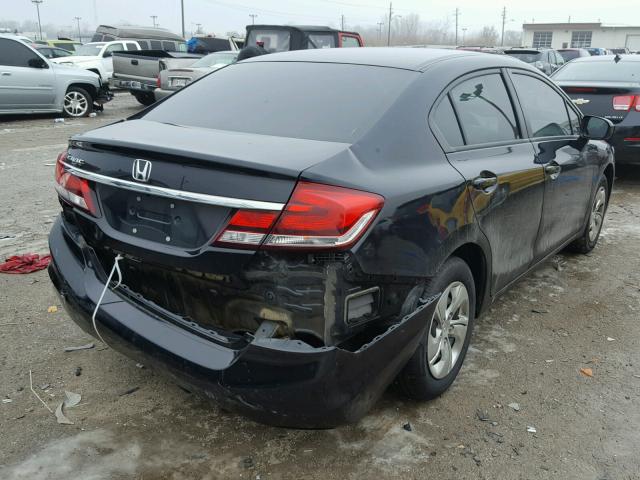 2HGFB2F53EH509376 - 2014 HONDA CIVIC LX BLACK photo 4