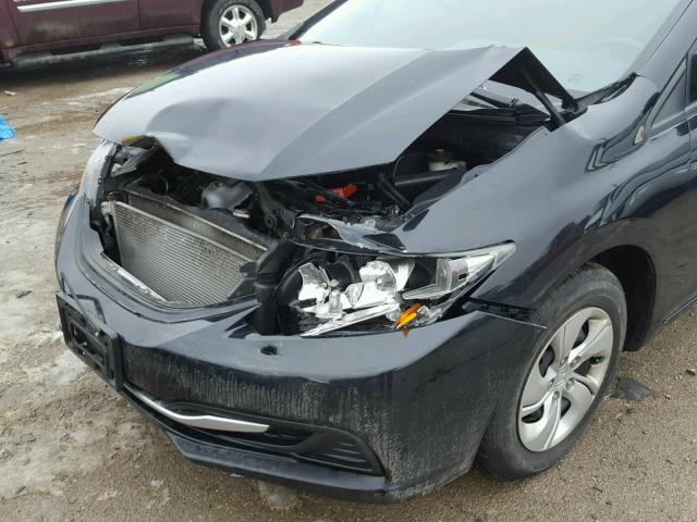 2HGFB2F53EH509376 - 2014 HONDA CIVIC LX BLACK photo 9