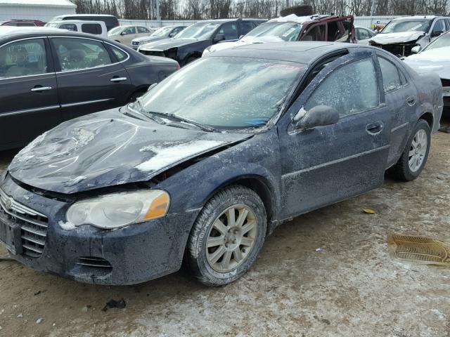 1C3EL46X24N409087 - 2004 CHRYSLER SEBRING LX BLUE photo 2