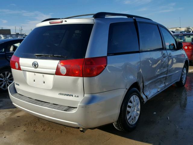 5TDZA23C06S473117 - 2006 TOYOTA SIENNA CE SILVER photo 4