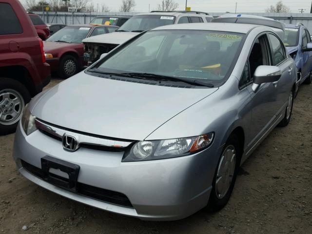 JHMFA36278S016566 - 2008 HONDA CIVIC HYBR SILVER photo 2