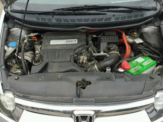 JHMFA36278S016566 - 2008 HONDA CIVIC HYBR SILVER photo 7