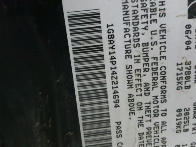 1G8AY14P14Z214694 - 2004 SATURN ION REDLIN Qara foto 10