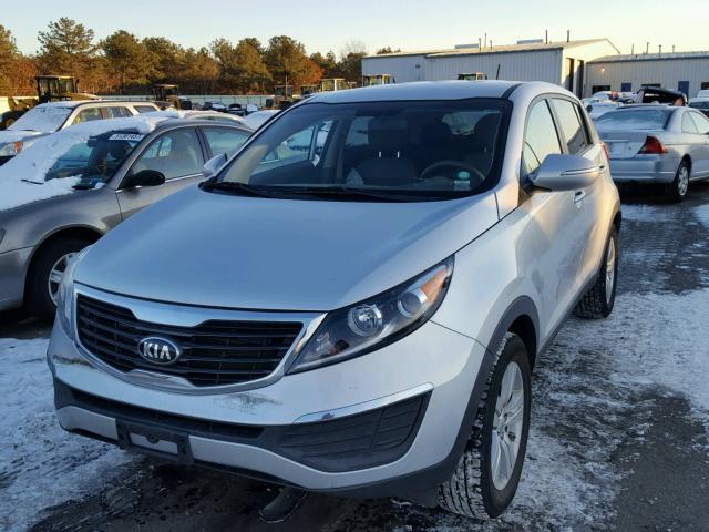 KNDPB3A20D7537278 - 2013 KIA SPORTAGE B SILVER photo 2