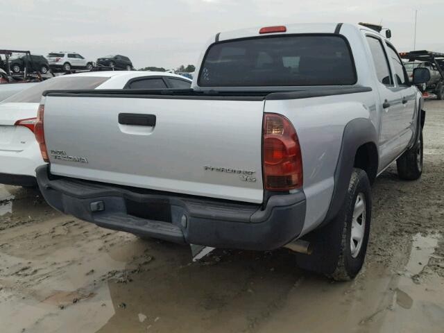 3TMJU62N37M044425 - 2007 TOYOTA TACOMA DOU SILVER photo 4