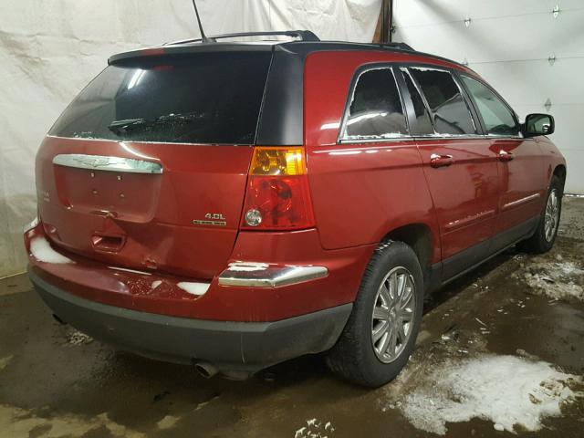 2A8GF68X77R113910 - 2007 CHRYSLER PACIFICA T RED photo 4