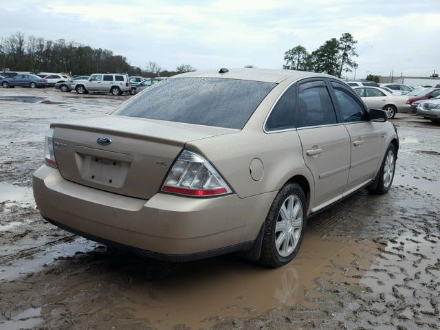 1FAHP24W88G131050 - 2008 FORD TAURUS SEL TAN photo 4