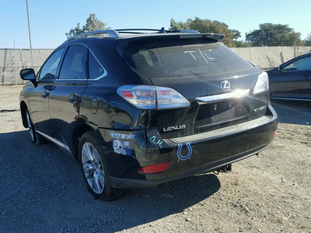 JTJBC1BAXA2010601 - 2010 LEXUS RX 450 BLACK photo 3