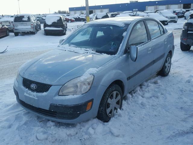 KNADE123376218468 - 2007 KIA RIO BASE BLUE photo 2