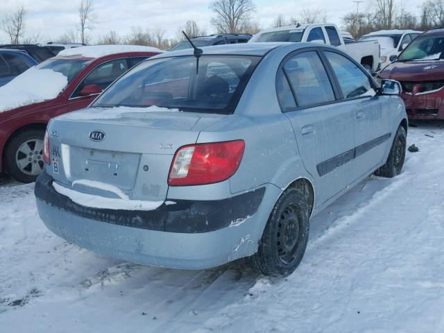 KNADE123376218468 - 2007 KIA RIO BASE BLUE photo 4