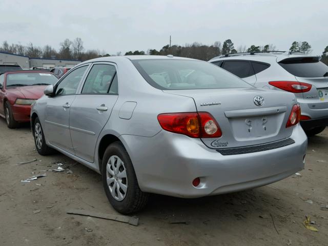 1NXBU40E49Z038302 - 2009 TOYOTA COROLLA BA SILVER photo 3