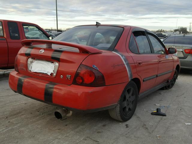 3N1AB51D34L736181 - 2004 NISSAN SENTRA SE- RED photo 4