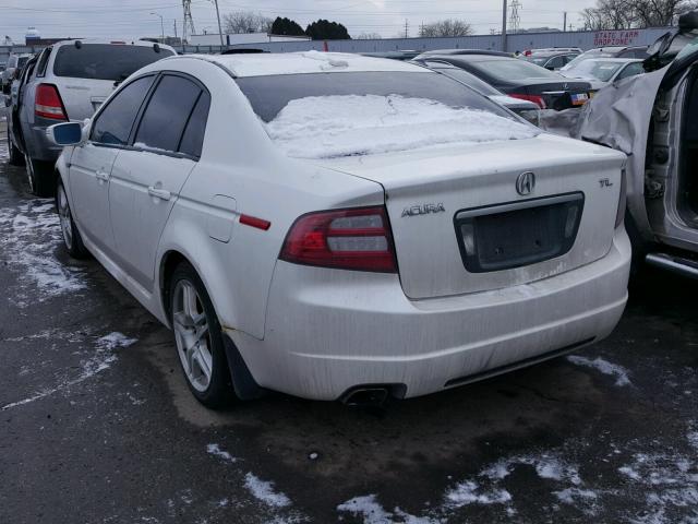 19UUA66297A047933 - 2007 ACURA TL WHITE photo 3