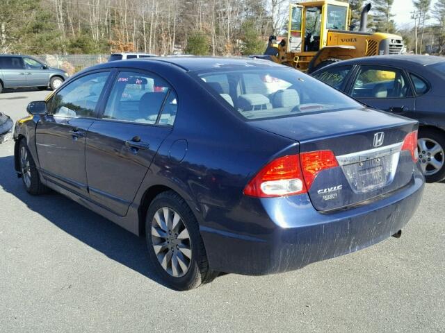 2HGFA15849H502130 - 2009 HONDA CIVIC EX ლურჯი ფოტო 3