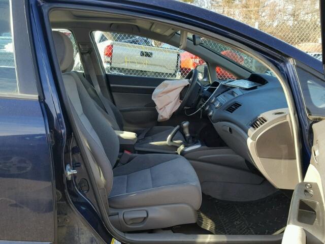 2HGFA15849H502130 - 2009 HONDA CIVIC EX ლურჯი ფოტო 5